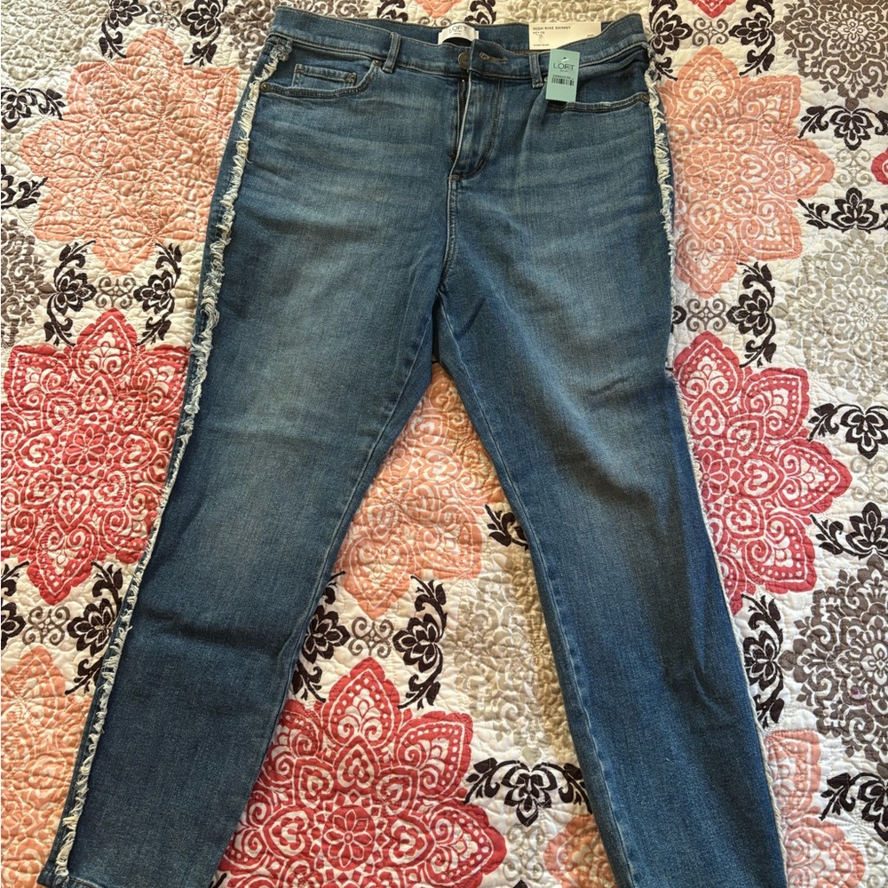 NWT Loft Outlet High Rise Skinny Petite Jeans